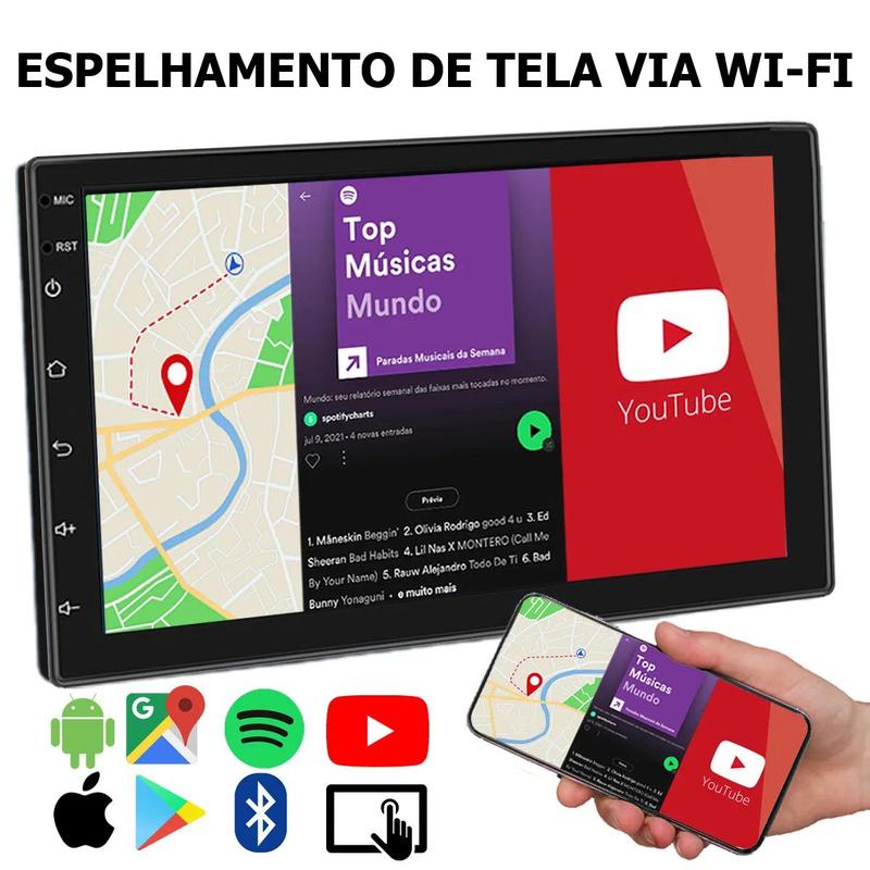Central Multimídia Universal Android 13 Bluetooth Wifi Gps - KNUP